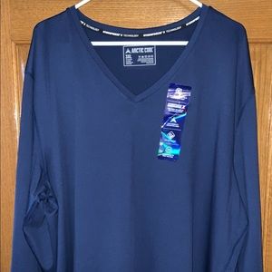 Arctic Cool Dk Blue Women’s 3XL LS Vneck shirt NWT